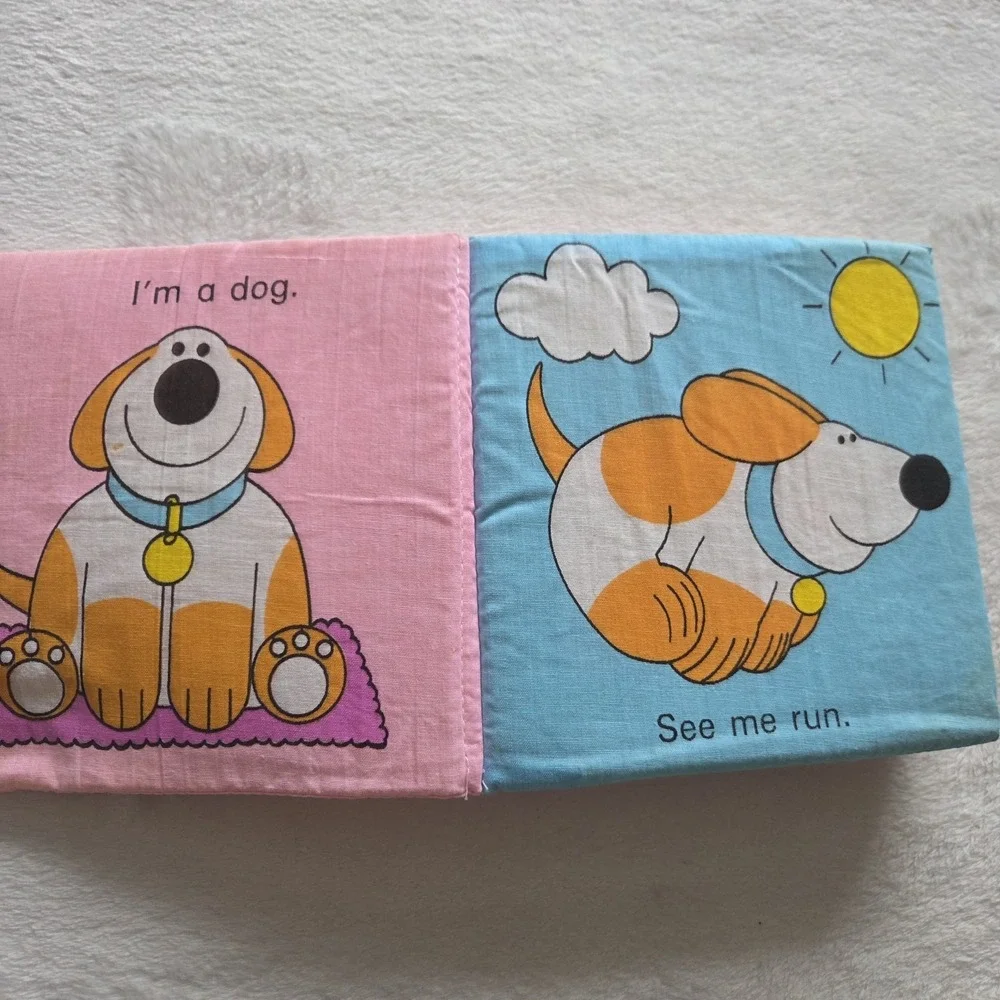Vintage 1980s‎ Soft Cloth Childrens Interactive Books Lot Of Two Muppets Animals